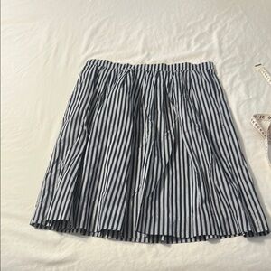 J. Crew Black and White Knee-Length Skater Skirt